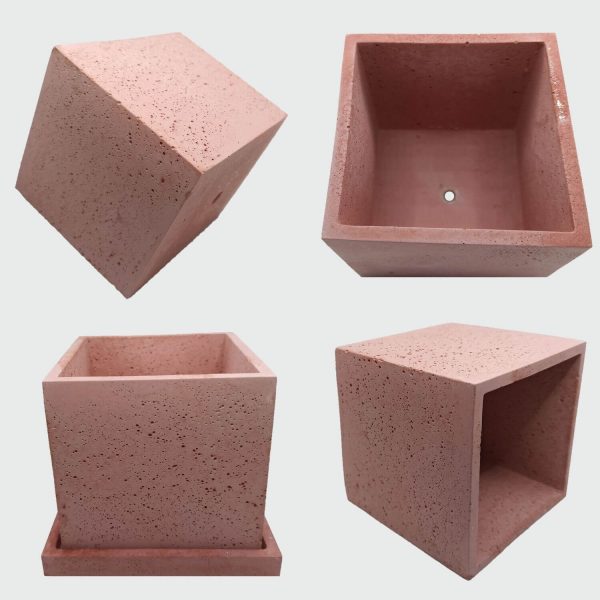 Maceteros cuadrados de cemento venta online